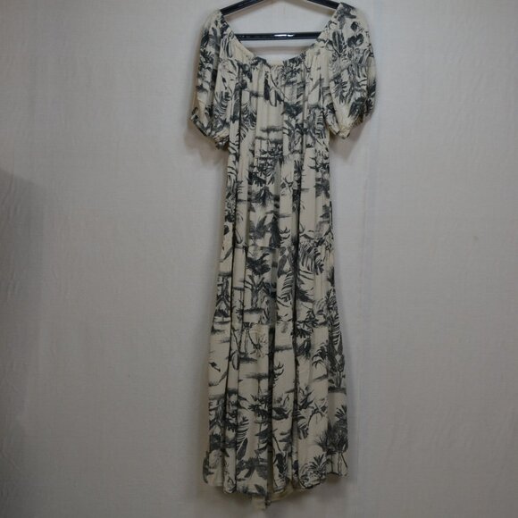 Marks & Spencer Floral Maxi Dress - cream and black vintage print - Picture 1 of 7